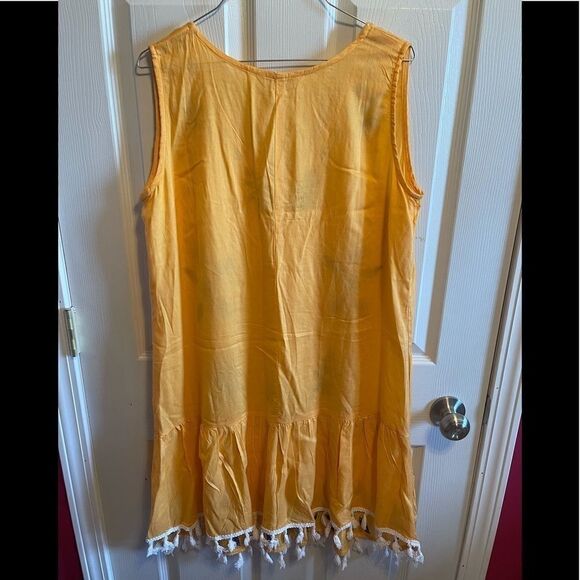 Anandas collection yellow tank dress sz M - Picture 4 of 6
